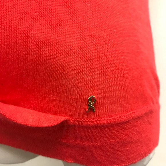 Roberta di Camerino red cashmere linen sleeveless scoop neck knit top 40 NWT - Picture 5 of 7